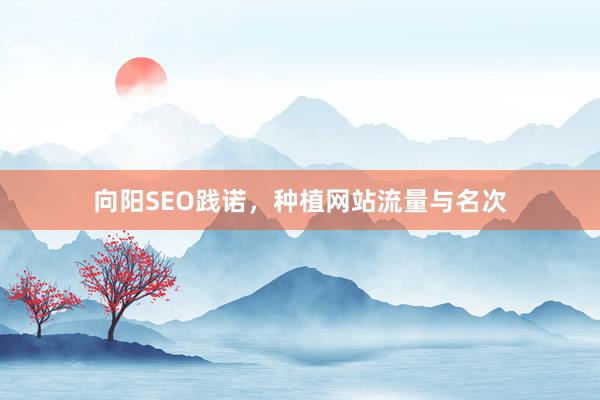 向阳SEO践诺，种植网站流量与名次